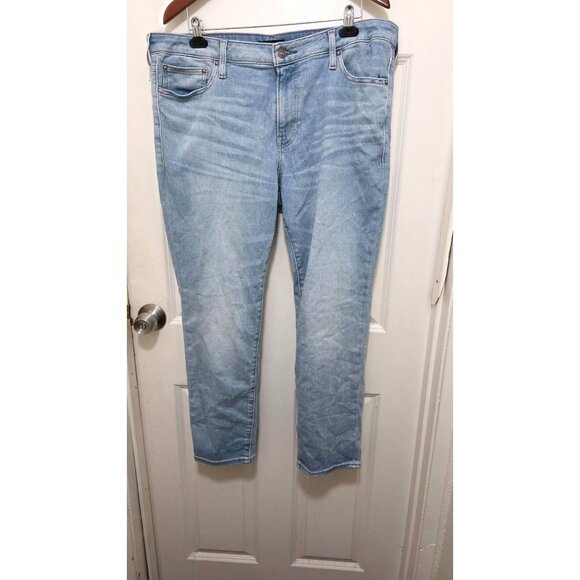 Express Men's Light Wash Denim Jeans Size 36 x 30 Slim Fit Stretch - Picture 2 of 8